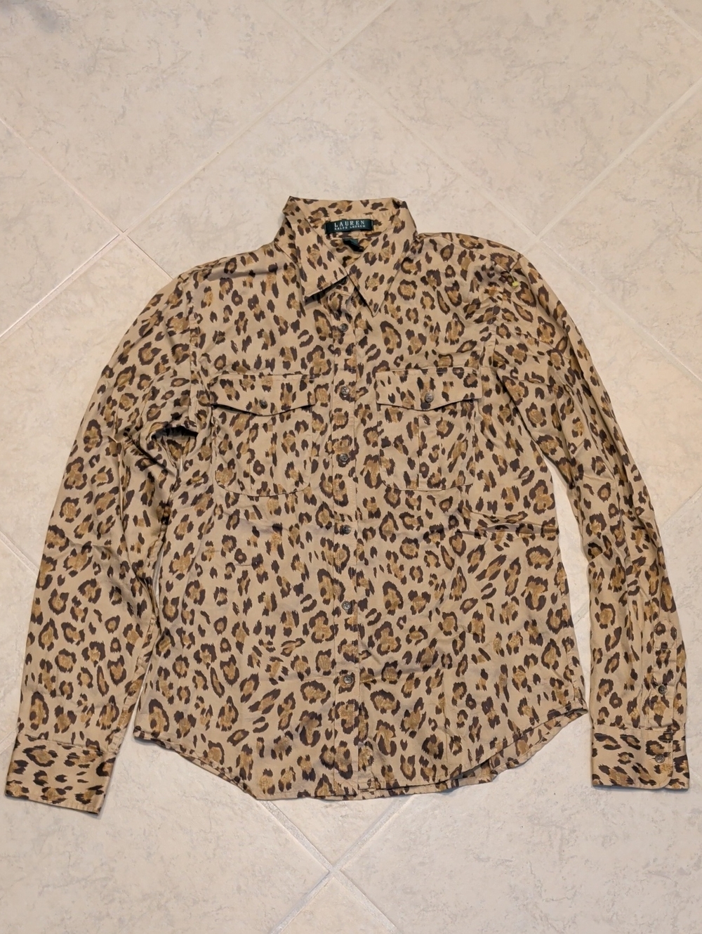 Ralph Lauren Women's Cheetah Button Down Shirt